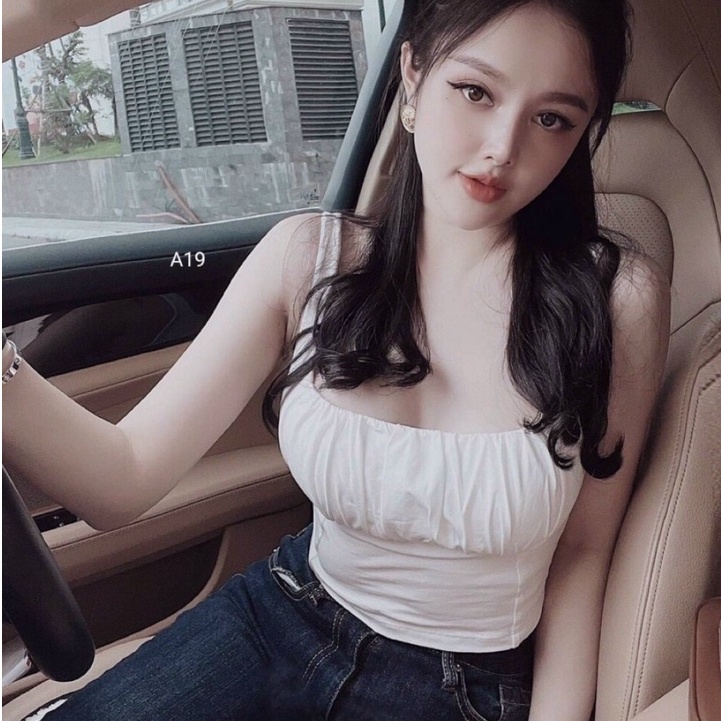 Áo Hai Dây Bản Lớn Nhúng Ngực Sang Chảnh