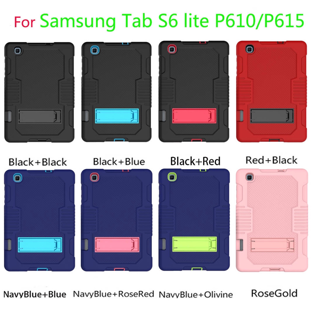 Ốp lưng máy tính bảng bảo vệ toàn diện 3 trong 1 kèm ngăn đựng bút S-pen cho Samsung Galaxy Tab S6 Lite SM-P610 SM-P615 | BigBuy360 - bigbuy360.vn