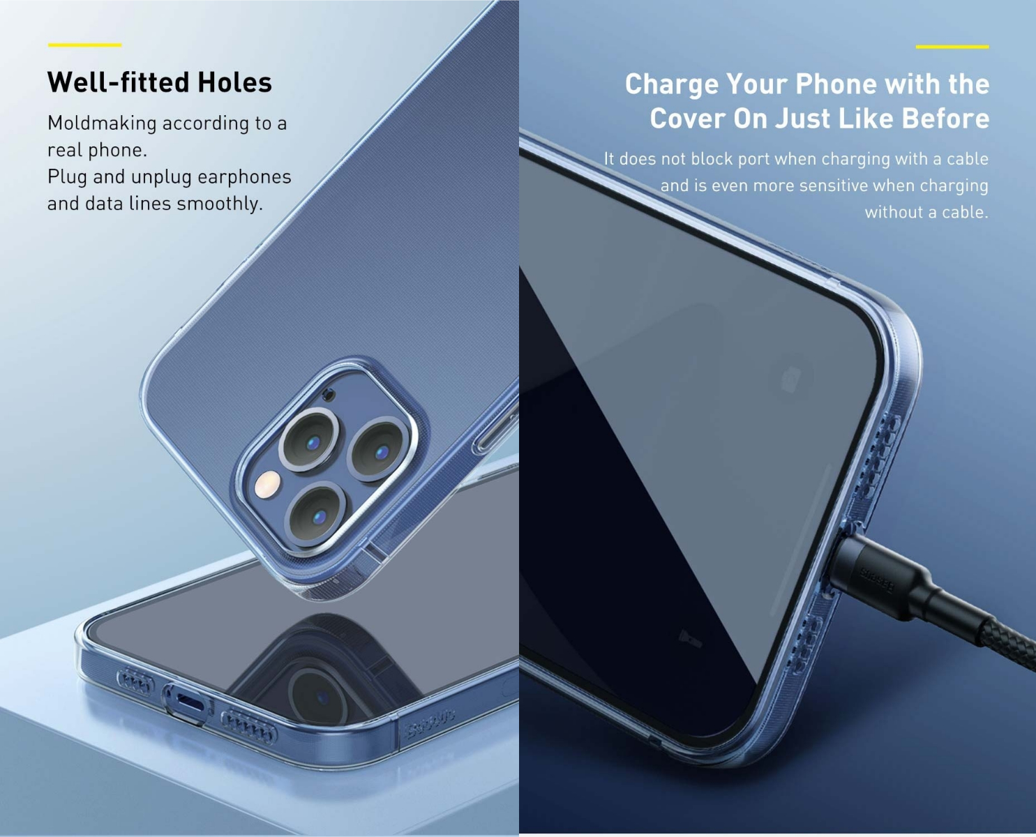 BASEUS Ốp Lưng Tpu Mềm Chống Sốc Trong Suốt Cho Iphone 12 Mini Pro Max | BigBuy360 - bigbuy360.vn