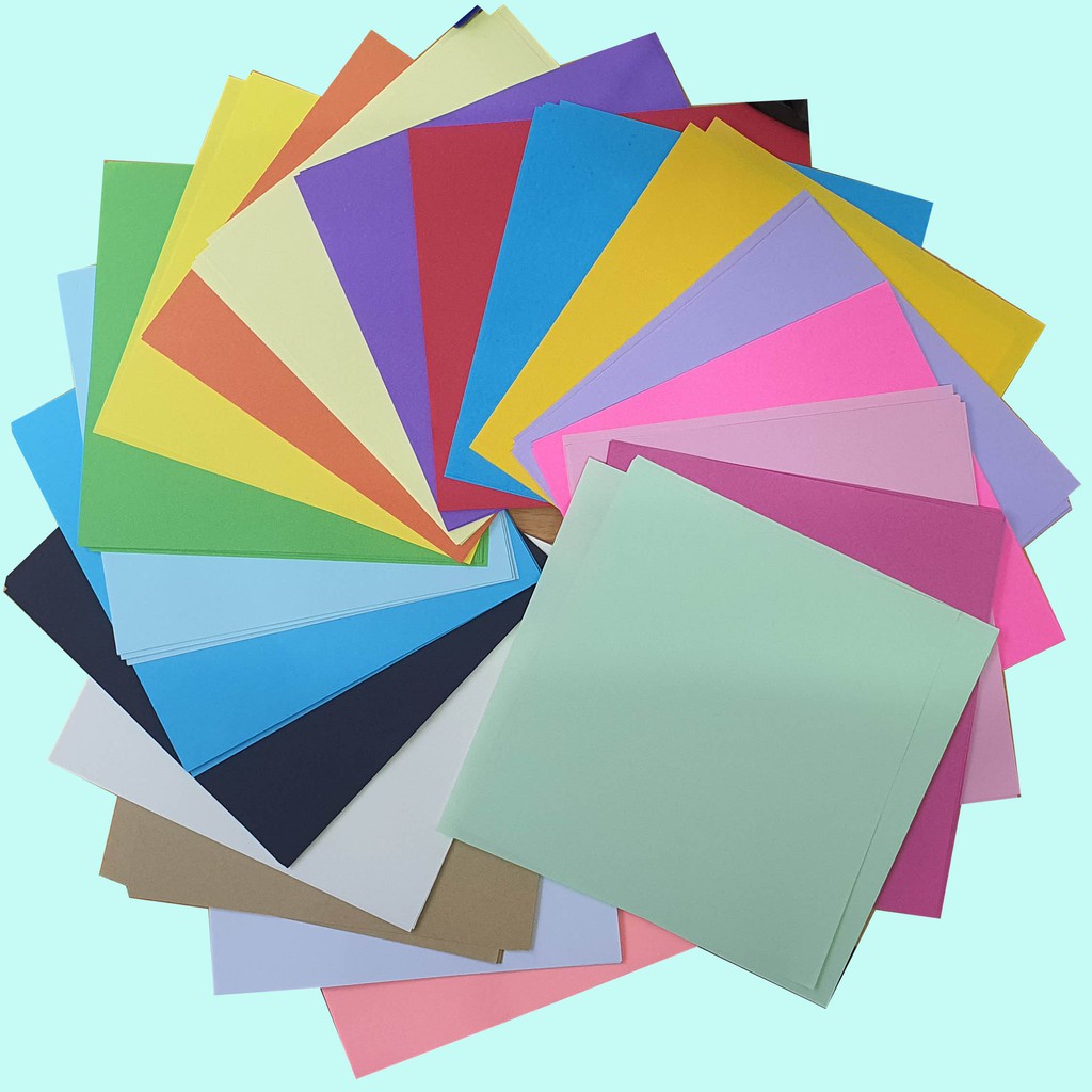 Giấy Gấp Origami 20 Màu 100 Tờ 15x15cm 70gsm