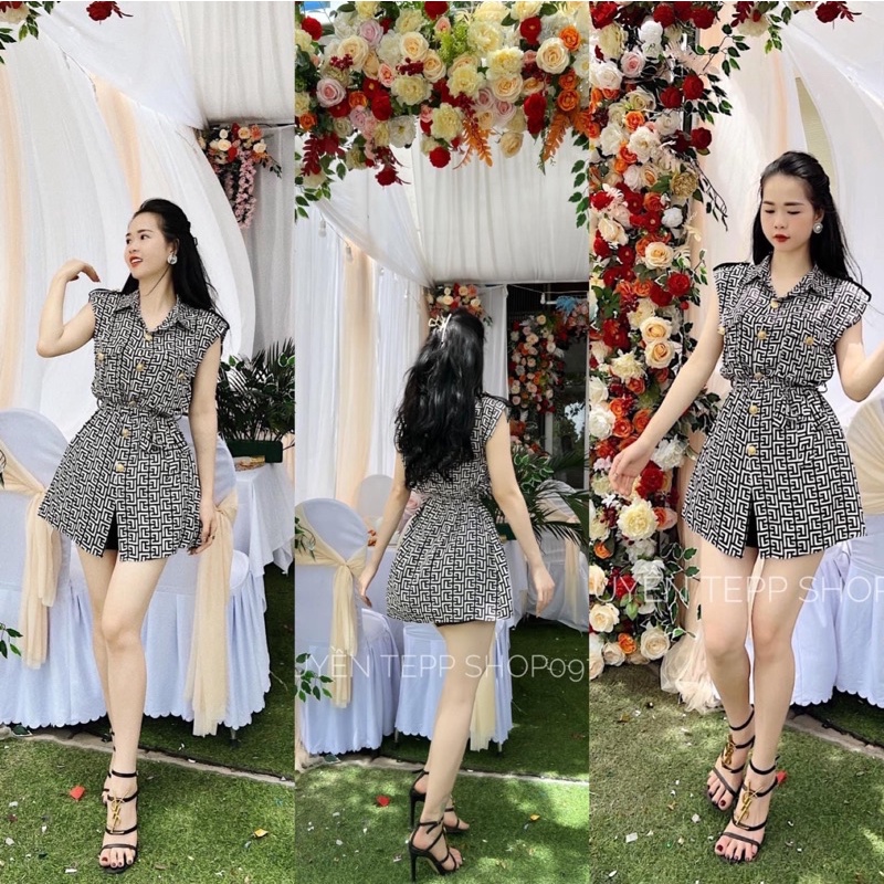 Set áo lụa kèm đai ( kèm ảnh shop chụp )