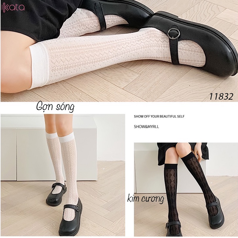 Tất ống cao bắp chân dài tới đầu gối đồng phục jk nữ Hàn Quốc 4 mùa 11832