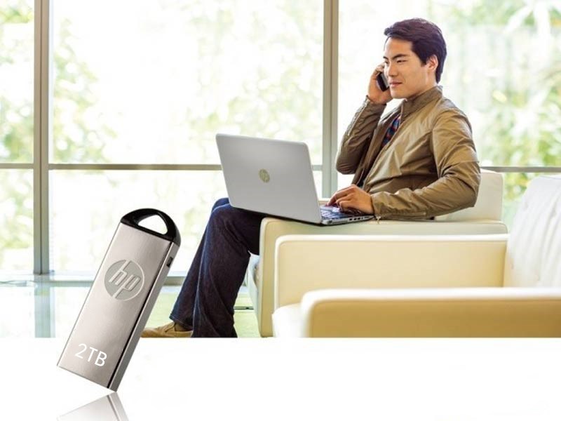 Ổ đĩa flash HP mini bộ nhớ lớn 2TB USB chất liệu kim loại chống thấm nước dạng chữ U tốc độ cao