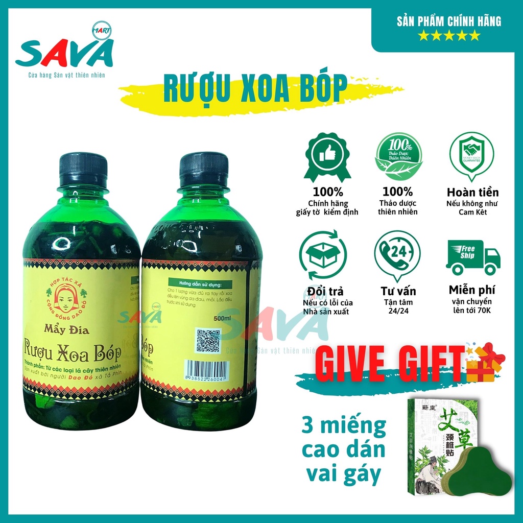 Rượu xoa bóp thảo dược người Dao Đỏ Sapa tốt cho cơ khớp