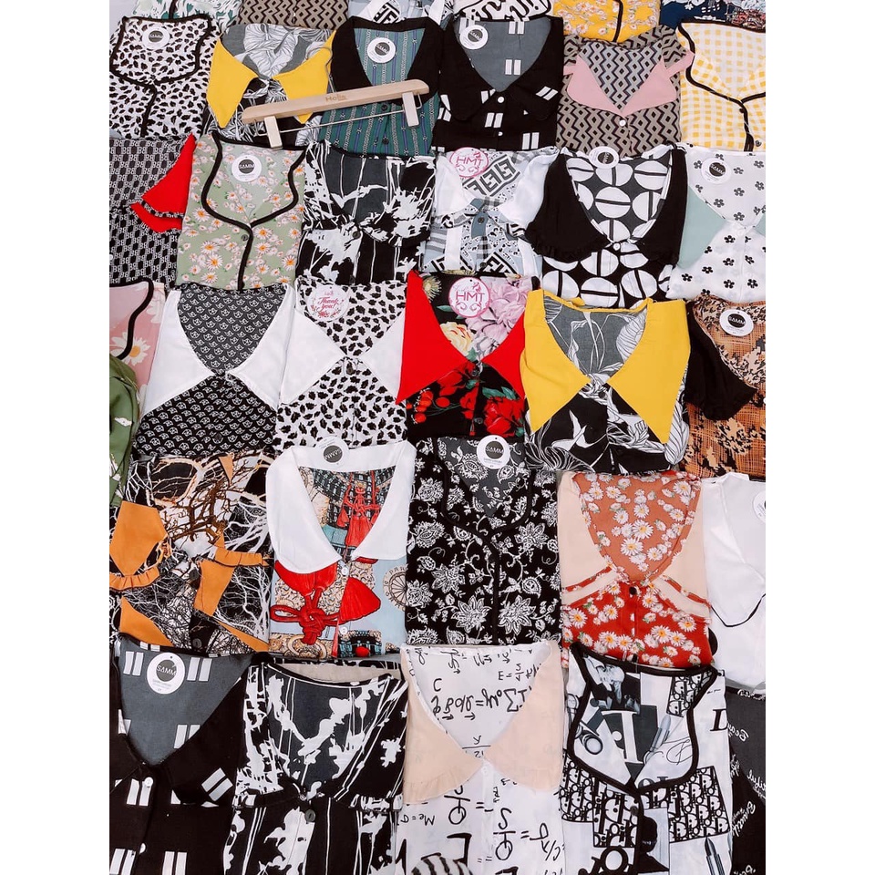 Đồ Bộ Mặc Nhà, Pijama, Đồ ngủ Nữ Dài Cộc Tay - Lụa Mango Cao Cấp - Kiểu dáng tiểu thư sang trọng