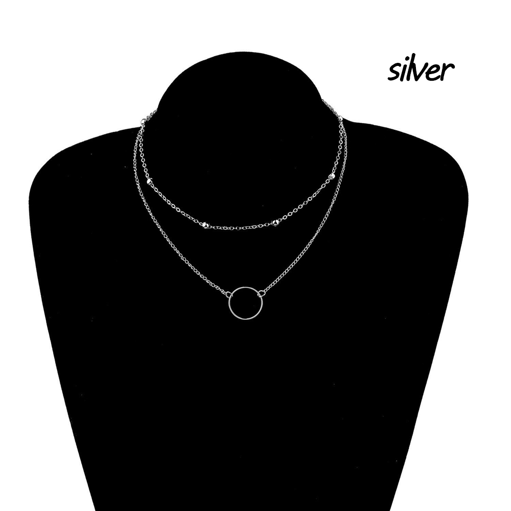 Dây chuyền hợp kim mặt vòng tròn thời trang dành cho nữ