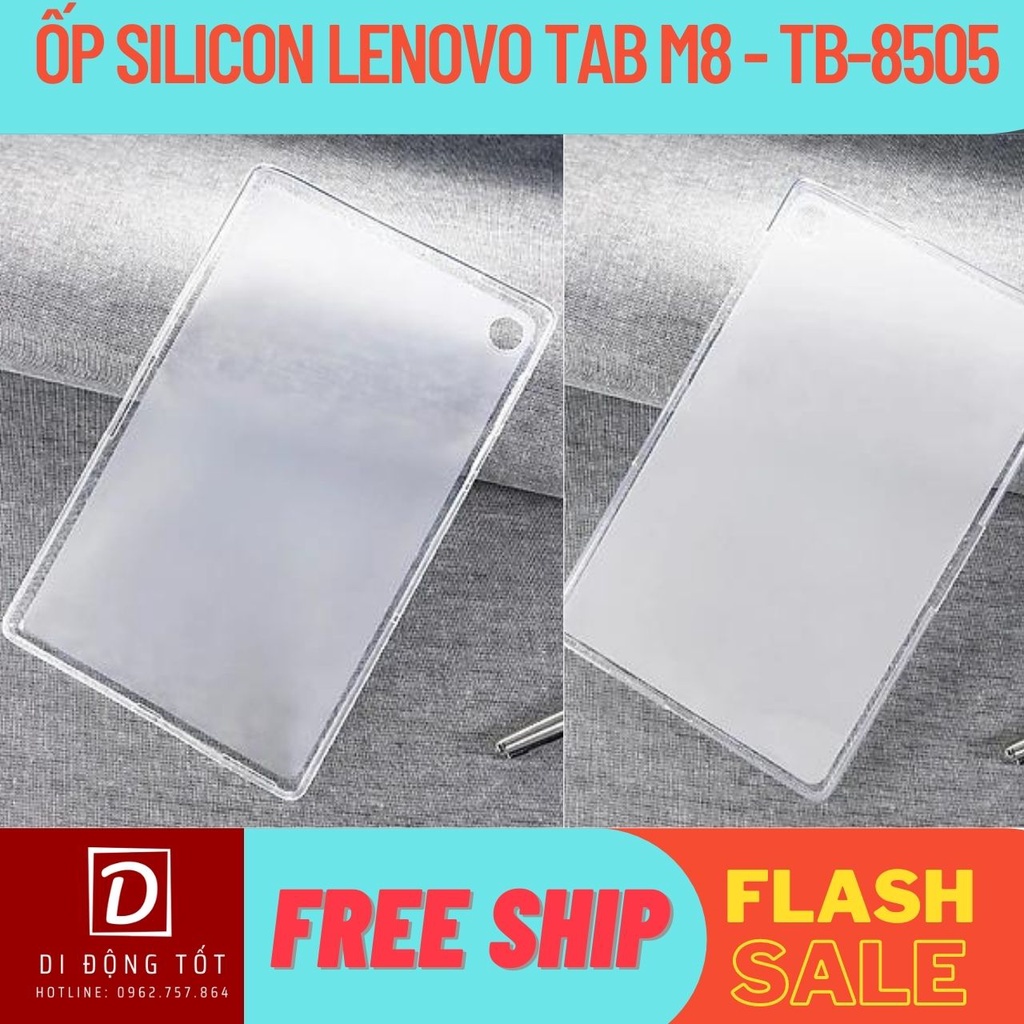 Ốp lưng Lenovo Tab M8 TB-8505X | Chất liệu Silicone dẻo | Cực bền, chống va đập rơi máy