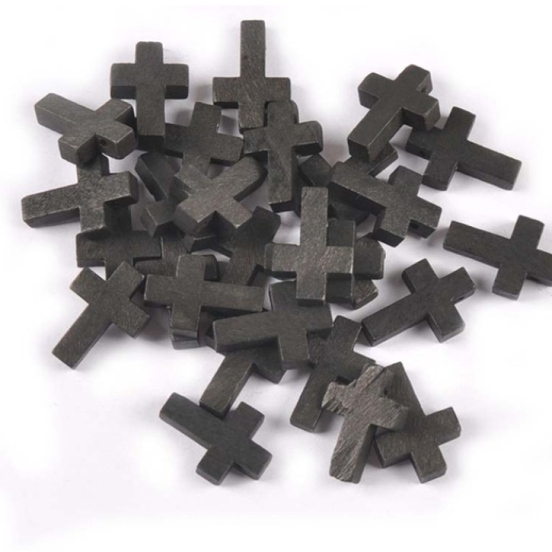 Set 50 Mặt Gỗ Hình Thánh Giá Treo Trang Sức