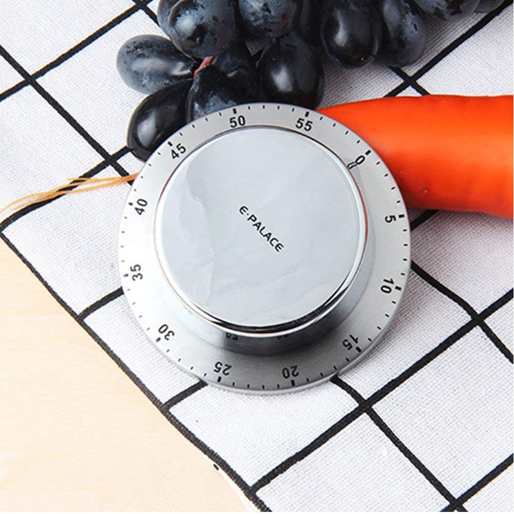 Stainless Mechanical Timer Kitchen Timing Baking Timing Alarm Cooking 60min