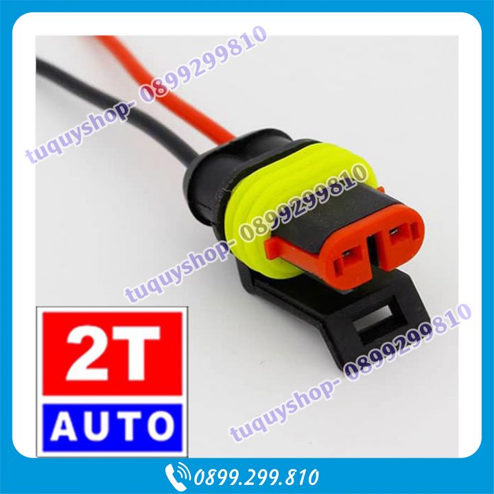 Giắc nối dây điện 2 chân chống nước dùng cho xe máy xe hơi ô tô, điện dân dụng 220v, SKU:179-1