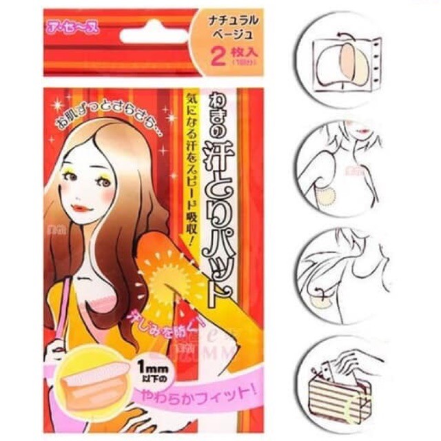 Set 10 miếng dán thấm hút mồ hôi nách siêu tiện dụng