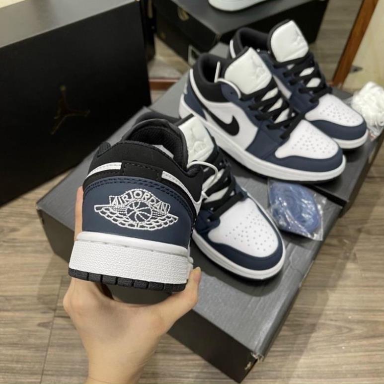 Giày 𝐉𝐨𝐫𝐝𝐚𝐧 1 low Xanh Navy, Giày JD1 low Xanh than Navy cổ thấp bản đẹp đầy đủ bill box | BigBuy360 - bigbuy360.vn
