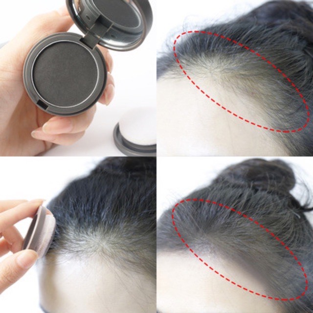 Phấn che khuyết điểm tóc, phấn dặm chân tóc che hói thưa da đầu Hair Shadow Maycheer