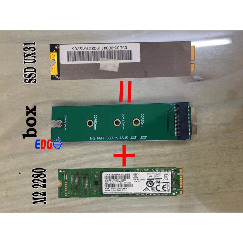 Adapter chuyển đổi ổ cứng M2 SATA sang SSD ASUS UX31