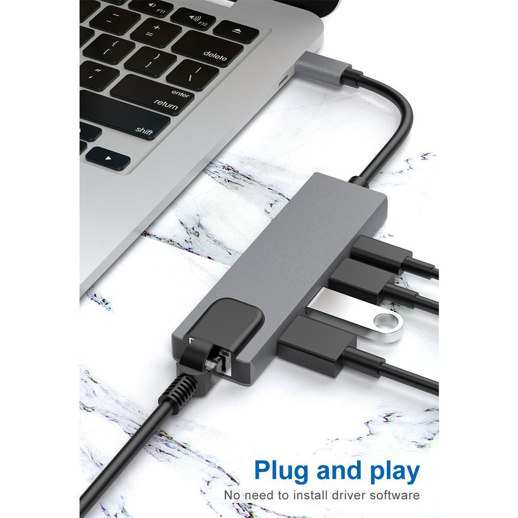 Bộ Chia Cổng USB HDMI 4K USB 3.0 5 Trong 1 Cho Máy Tính