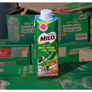 SỮA MILO LÚA MẠCH NGŨ CỐC 200ML NẮP VẶN