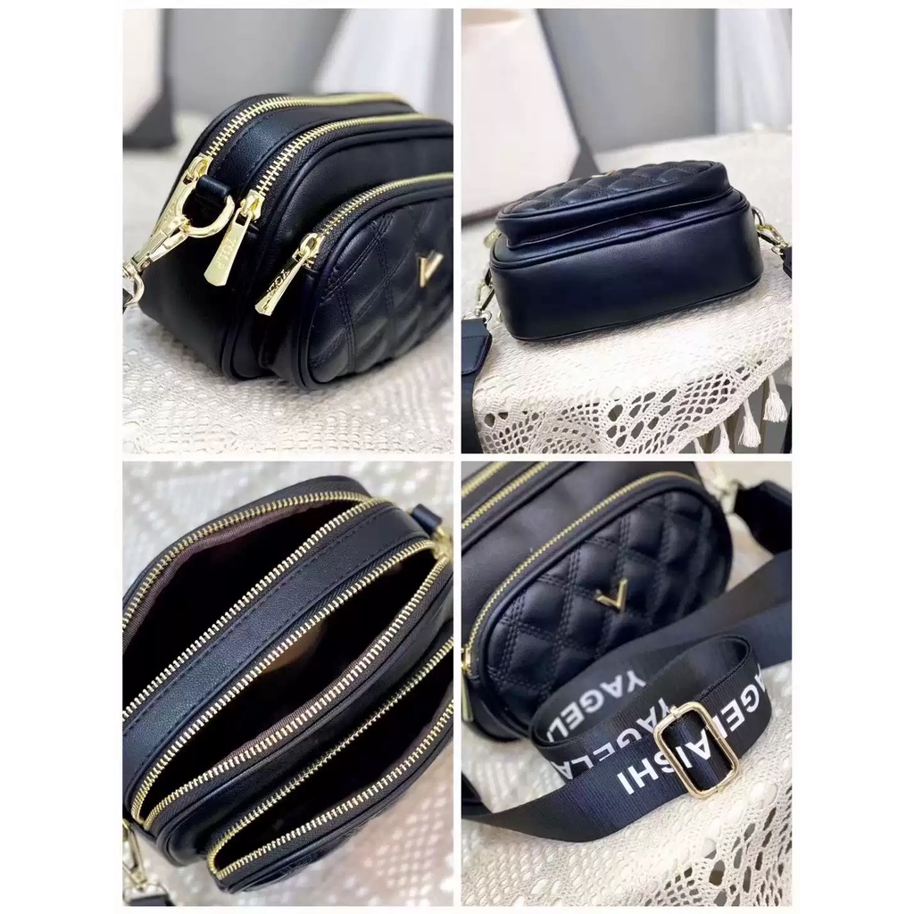 Túi đeo chéo nữ da PU cao cấp đựng điện thoại thiết kế họa tiết monogram dập vân nổi nhiều màu Y3143