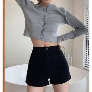 [Order] Quần short jean đen basic hách dáng phong cách Hàn Quốc