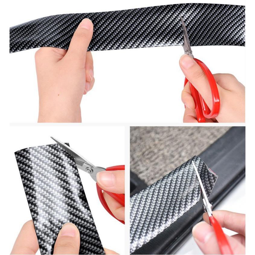Nẹp chống trầy xước ô tô bậc cửa xe hơi mạ cacbon cao cấp , tiện lợi
