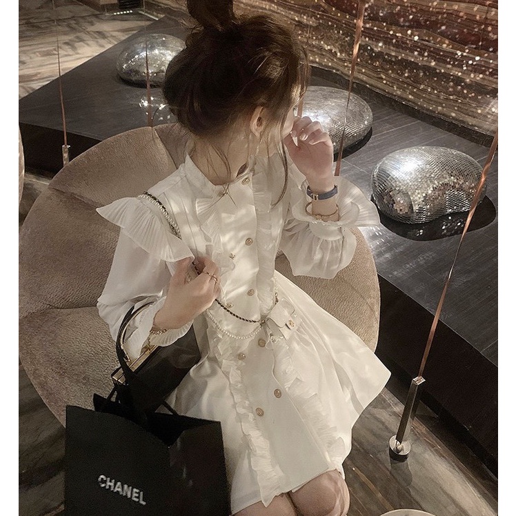 Váy dạ hội tiểu thư bèo cao cấp cúc ngọc Simbabo | BigBuy360 - bigbuy360.vn