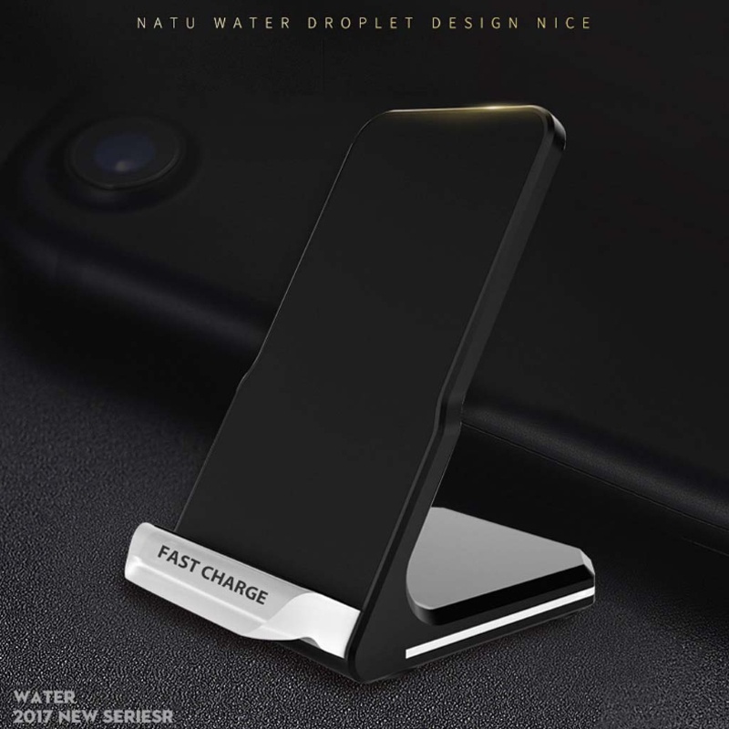 Đế Sạc Nhanh Không Dây Qi 10W Kiêm Giá Đỡ Điện Thoại