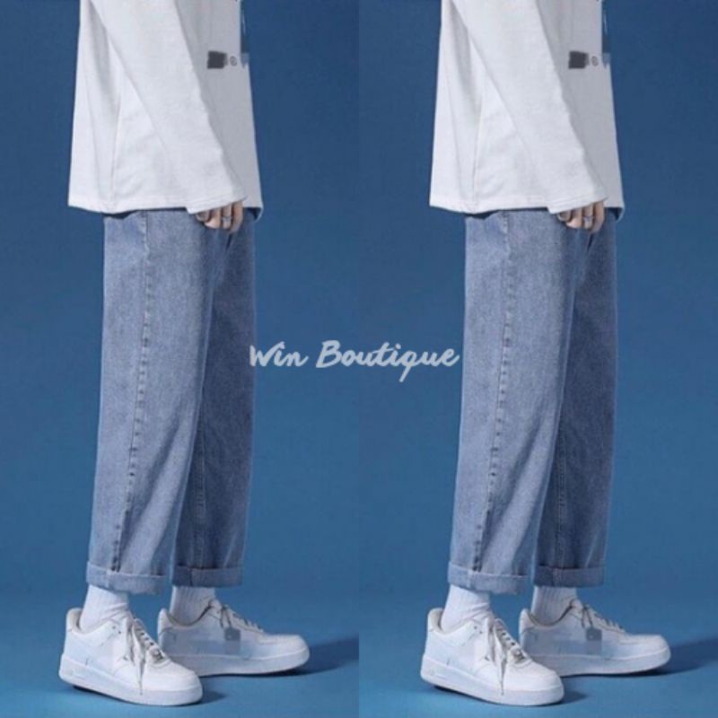 Quần bò nam ống rộng quần jeans nam nữ unisex Mã 02 Win Boutique | WebRaoVat - webraovat.net.vn