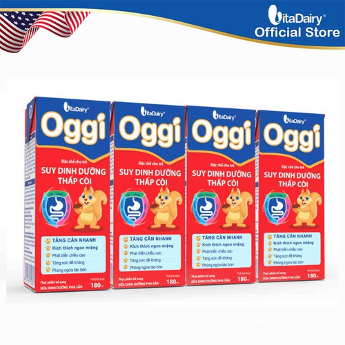 Sữa Oggi pha sẵn 180ml ( thùng x 48hộp)