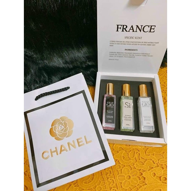 SÉT NƯỚC HOA 3 CHAI HỘP TRẮNG