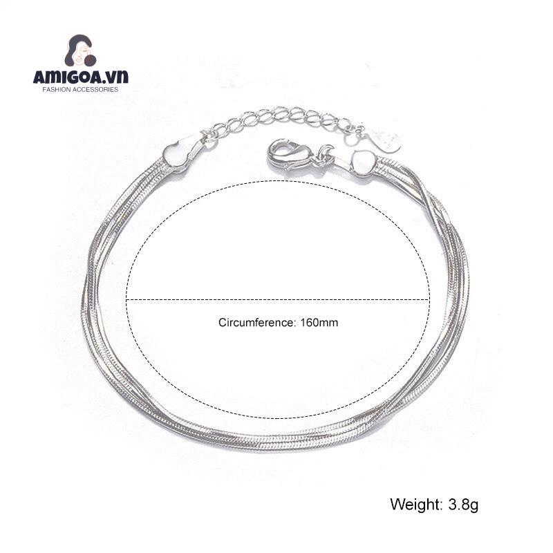 ✨✨Vòng Tay Mạ Bạc 925 Thiết Kế Đơn Giản Thời Trang Hàn Quốc Cho Nữ
