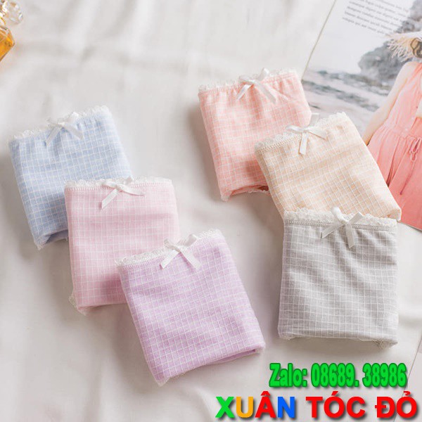 SỈ ZALO RẺ HƠN NHIỀU_ Quần Lót Kẻ Ô Viền Ren Cao Cấp M003 | BigBuy360 - bigbuy360.vn