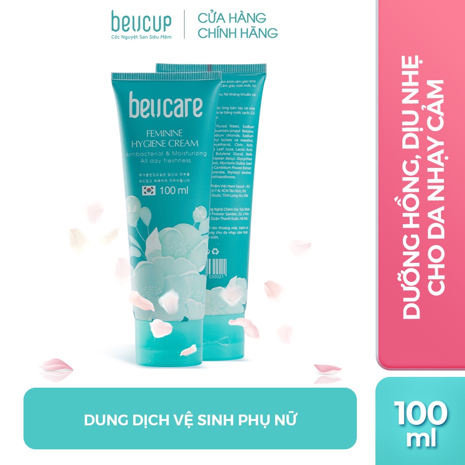 Dung Dịch Vệ Sinh Phụ Nữ Và Vệ Sinh Cốc Nguyệt San BeUcare 100ml Chính Hãng- se khít, khử