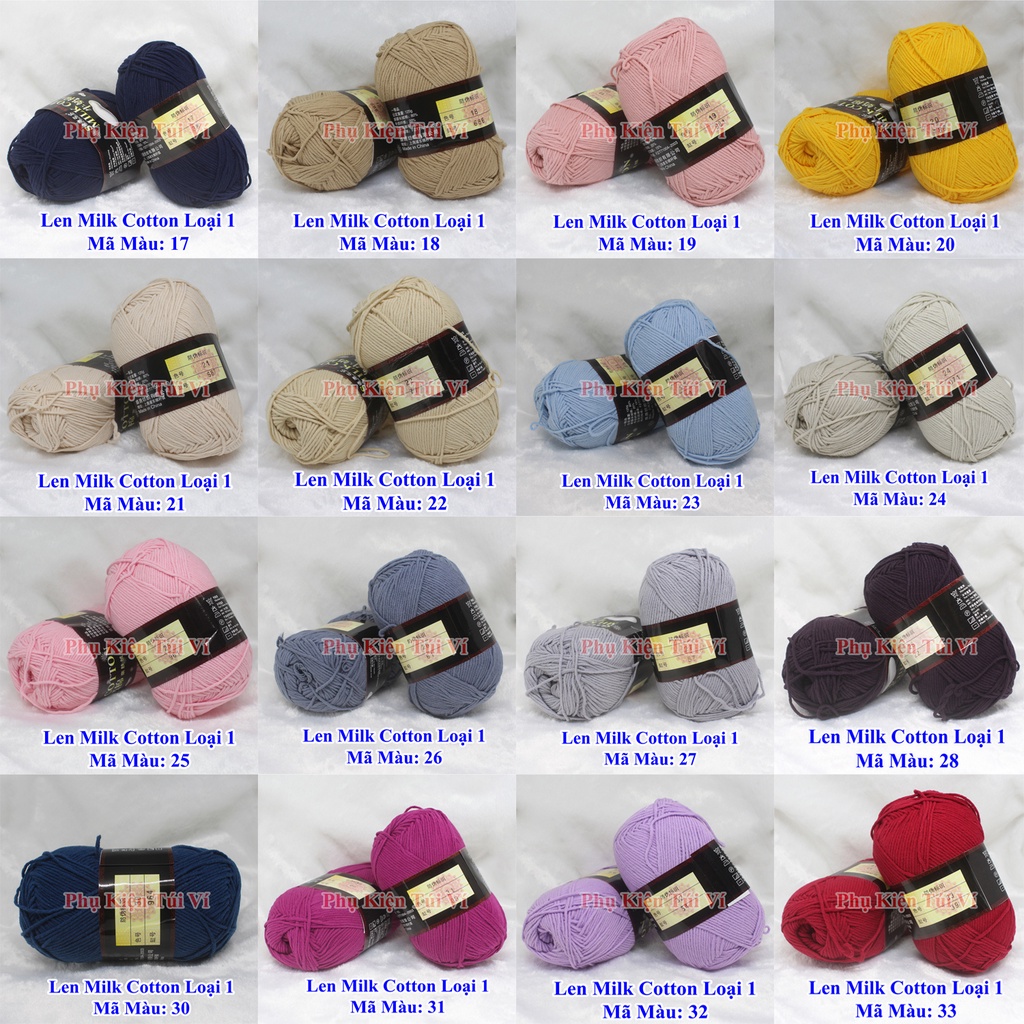 Len Milk Cotton Loại 1 (Mã Màu: 48 - 103 )
