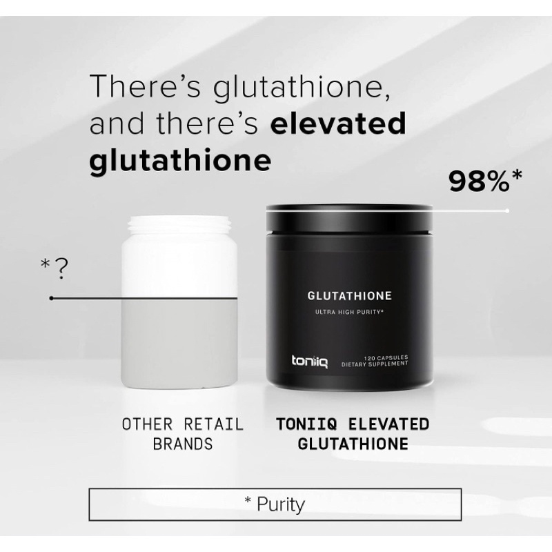 Viên trắng da liều cao Glutathione 1000mg tinh khiết Toniiq 120 viên USA