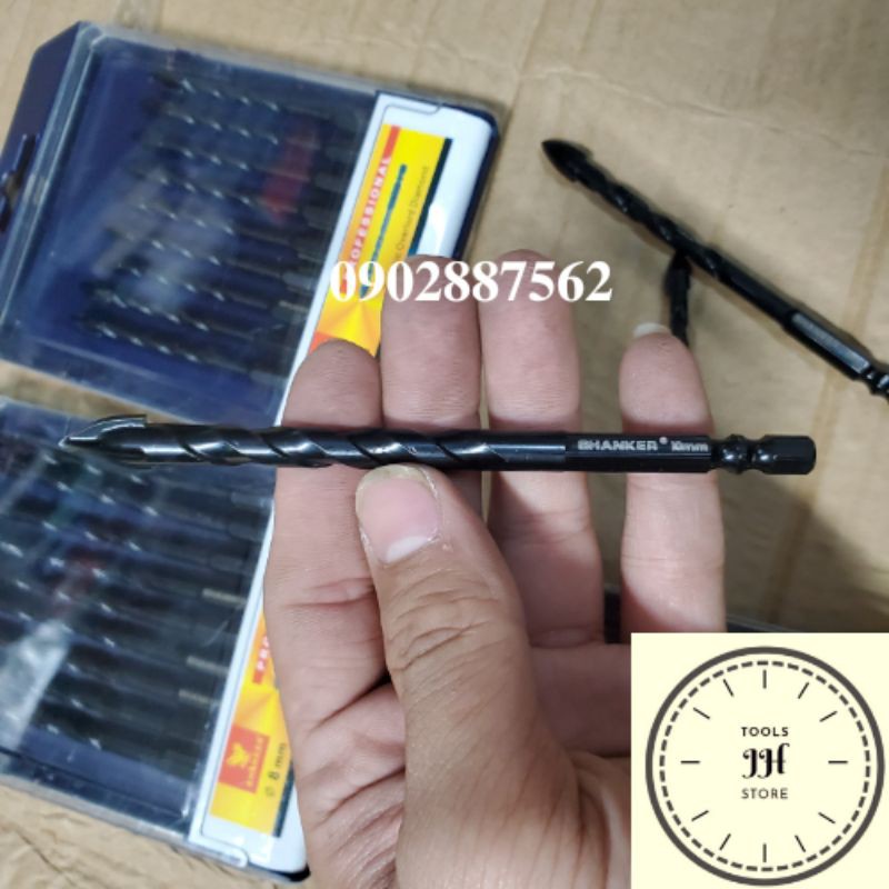 mũi khoan đa năng, gạch men, kính chuôi lục giác (6-12mm) loại dài