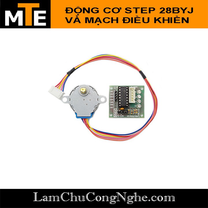 Mạch điều khiển và động cơ bước 28BYJ-48 từ 5-12V ULN2003 chip cắm