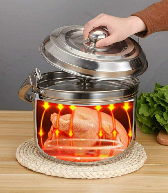 Nồi ủ nấu chậm giữ nhiệt chân không Nồi hầm đa năng inox SU304 nhập khẩu cao cấp 9 lít.