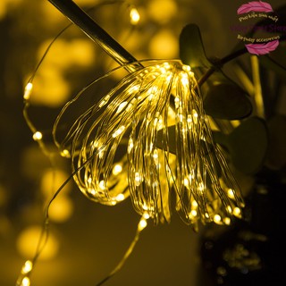 [Đầu Cắm USB] Đèn Đom Đóm Led 10m 5m Fairy Light Chụp Chân Dung, Trang Trí Phòng Màu Vàng