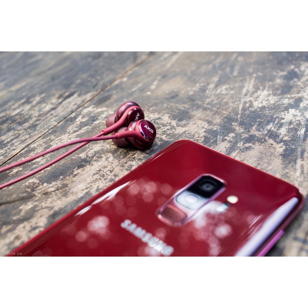 [Hàng cực chất]Tai nghe AKG màu đỏ mận SamSung S9+ cam kết chính hãng bảo hành 6 tháng