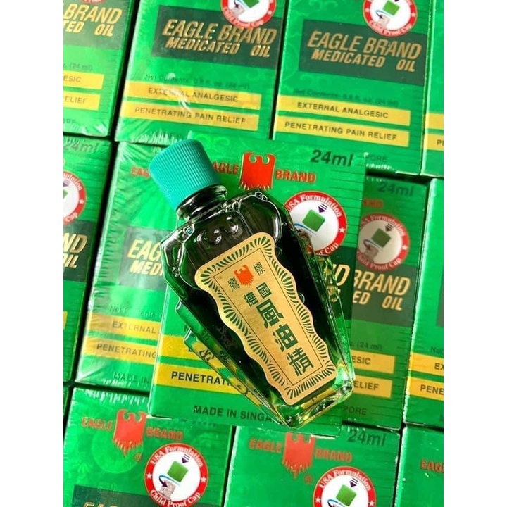 Dầu gió xanh Mỹ hiệu con Ó Eagle Brand Medicated Oil 24ml Mỹ