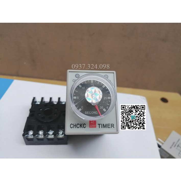 Rơ le thời gian ckc ah3-3 220vol kèm đế  và không đế