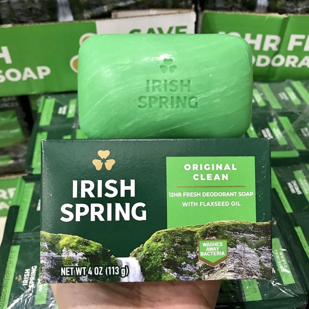 ❤️ [Quận 3] Xà Phòng Xà Bông Tắm Irish Spring Mỹ 113g Thơm Sạch Mịn Da Diệt Khuẩn [Hỏa Tốc]