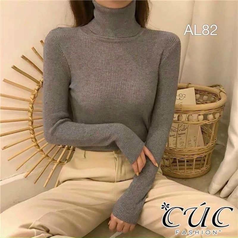 Áo Len Tăm Cổ Lọ, Áo Len Cao Cổ Giữ Nhiệt Nhiều Màu Cho Nữ | BigBuy360 - bigbuy360.vn