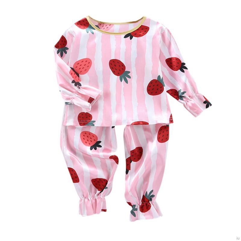 Bộ Đồ Ngủ Pijama Dài Tay In Họa Tiết Hoạt Hình Cho Bé