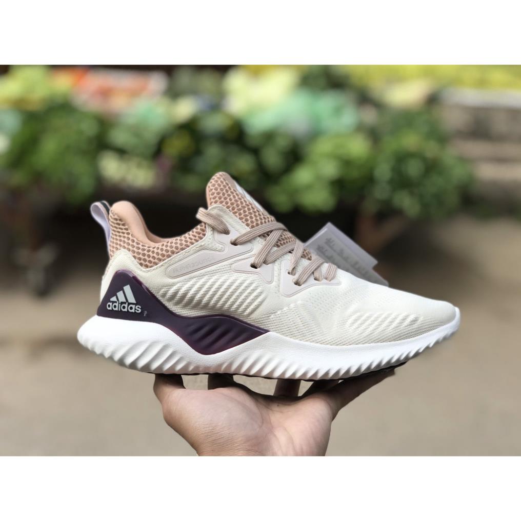 📢 Giày Thể Thao, Giày Sneaker Alpha Bounce Trắng Sữa Viền Nâu | BigBuy360 - bigbuy360.vn