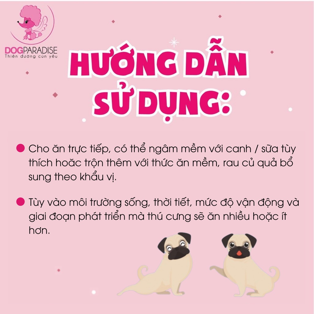 Thức ăn cho chó pug Royal Canin Pug Adult duy trì trọng lượng lý tưởng túi 500g - Dog Paradise