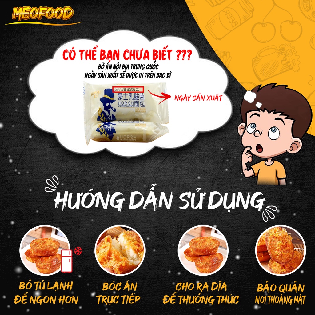 Bánh gấu ruốc đài loan lẻ 1 chiếc 40g thơm ngon đồ ăn vặt  MeoFood MF16