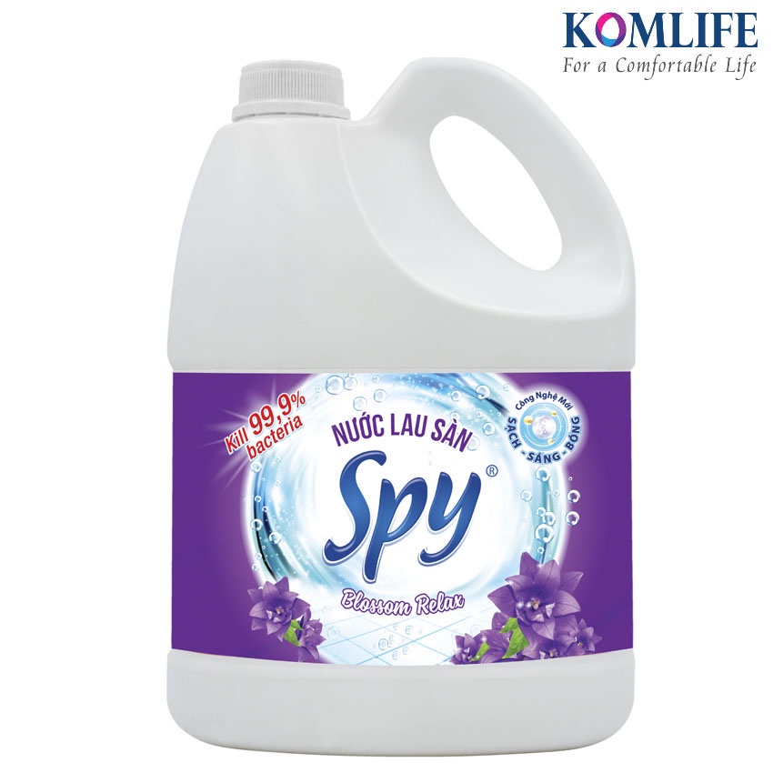 Nước lau sàn Spy 3,6L 💥 𝗚𝗜𝗔́ 𝗦𝗔̣̂𝗣 𝗦𝗔̀𝗡 💥 Nước lau sàn Komlife ít bọt, an toàn sức khỏe CCHome KL002