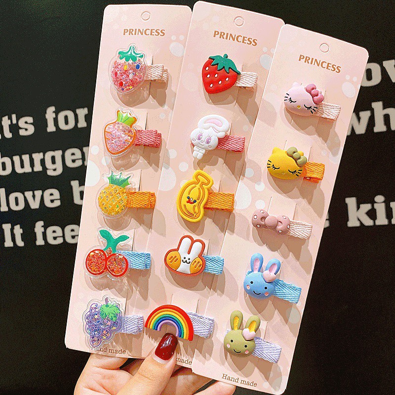 Set 5 kẹp tóc cho bé gái ⚡RẺ VÔ ĐỊCH⚡ phụ kiện tóc bé gái siêu xinh xắn dễ thương mang phong cách Hàn Quốc - các mẫu hot