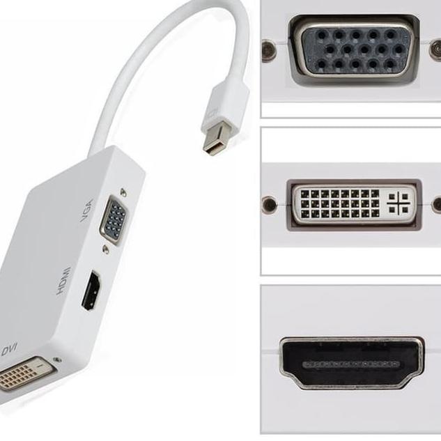Cáp Chuyển Đổi Từ Cổng mini Display Port Sang DVI - Hdmi - Vga / mini dp Sang 3 Trong 1