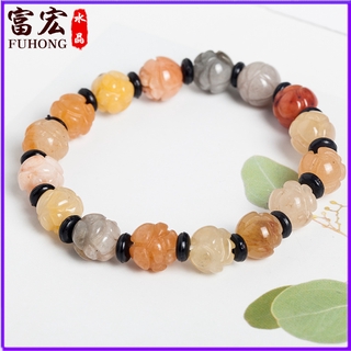 NEW Vòng Tay Chuỗi Hạt Đá Tự Nhiên Hình Hoa Sen Thời Trang